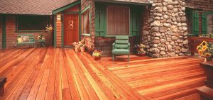 Wooden deck of a house