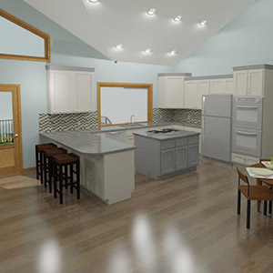 New kitchen vector concept