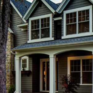 House exterior with gray siding